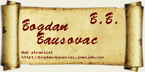 Bogdan Bausovac vizit kartica